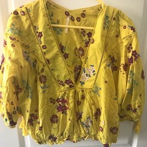 Free people 3/4 sleeve shirt